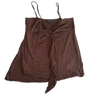 Shine New York Brown Knit Tank Top Sz L